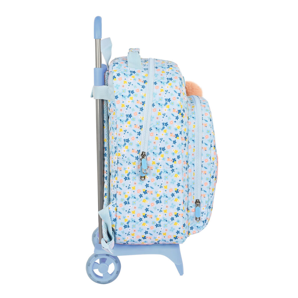 Σχολική Τσάντα με Ρόδες Moos Lovely Ανοιχτό Μπλε (32 x 42 x 15 cm)