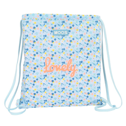 Σχολική Τσάντα με Σχοινιά Moos Lovely Ανοιχτό Μπλε (35 x 40 x 1 cm)