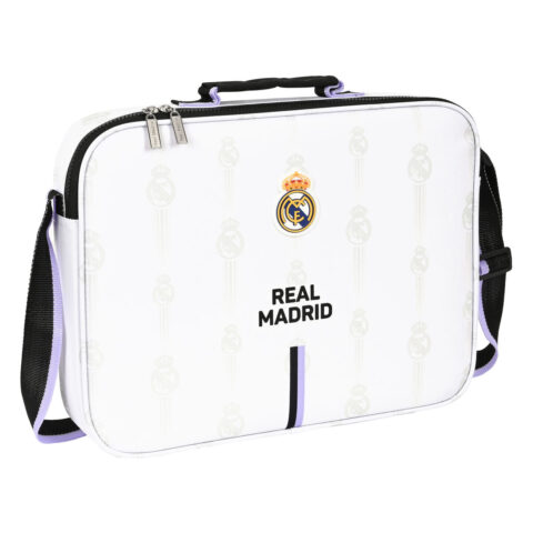 Σχολική Τσάντα Real Madrid C.F. Μαύρο Λευκό (38 x 28 x 6 cm)