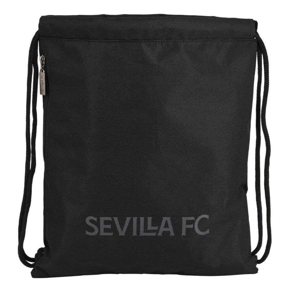 Σχολική Τσάντα με Σχοινιά Sevilla Fútbol Club Teen 35 x 40 x 1 cm Μαύρο