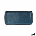 Ταψί Bidasoa Ikonic Κεραμικά Μπλε (28 x 14 cm) (Pack 4x)