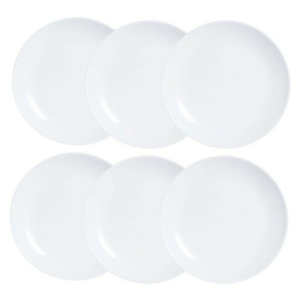 Σετ πιάτων Luminarc Diwali 6 pcs Λευκό Γυαλί 19 cm