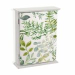 Διακοσμητικό κουτί Versa Lime Leaves Κλειδιά Ξύλο MDF (6
