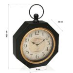 Ρολόι Τοίχου Versa bLACK Μέταλλο (28 x 8 x 40 cm)