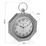 Ρολόι Τοίχου Versa GY Μέταλλο (28 x 8 x 40 cm)