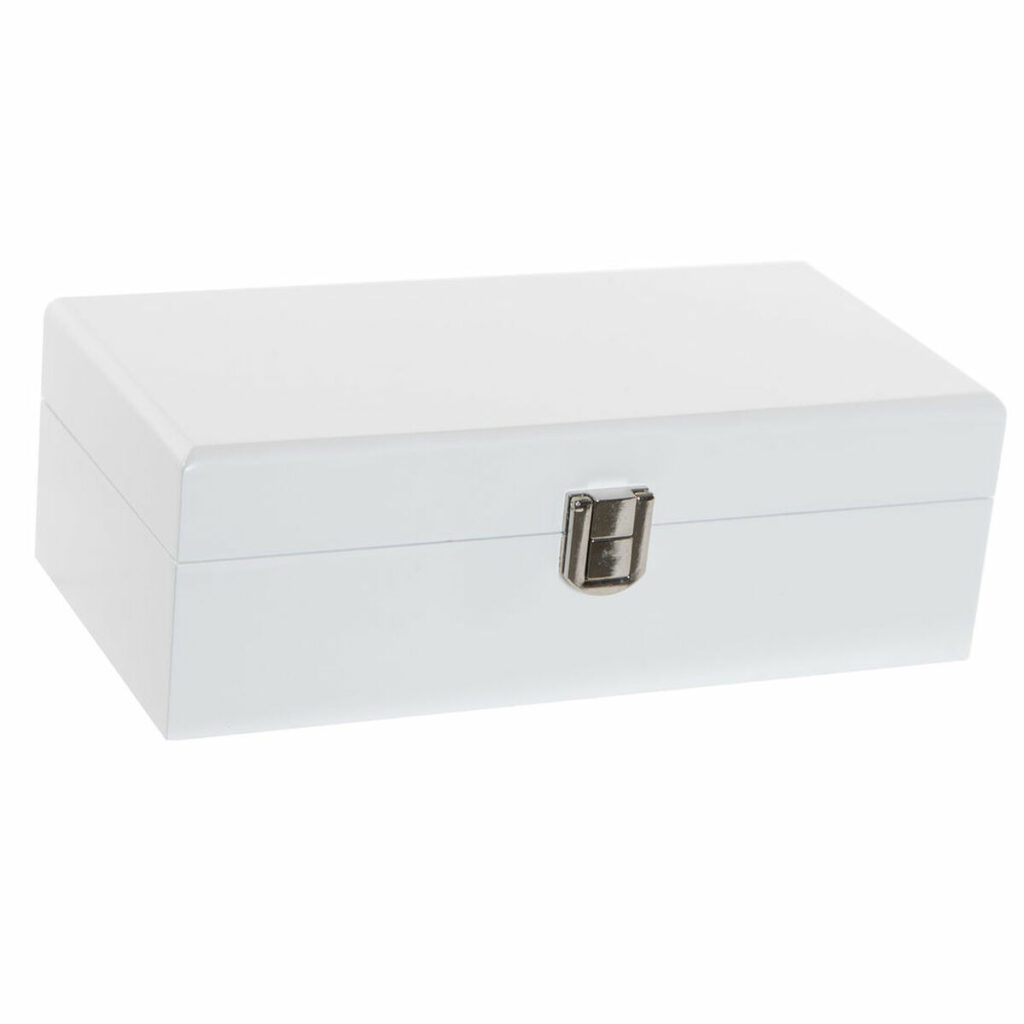 Κουτί-μπιζουτιέρα DKD Home Decor Λευκό Ξύλο MDF 20 x 10 x 6 cm