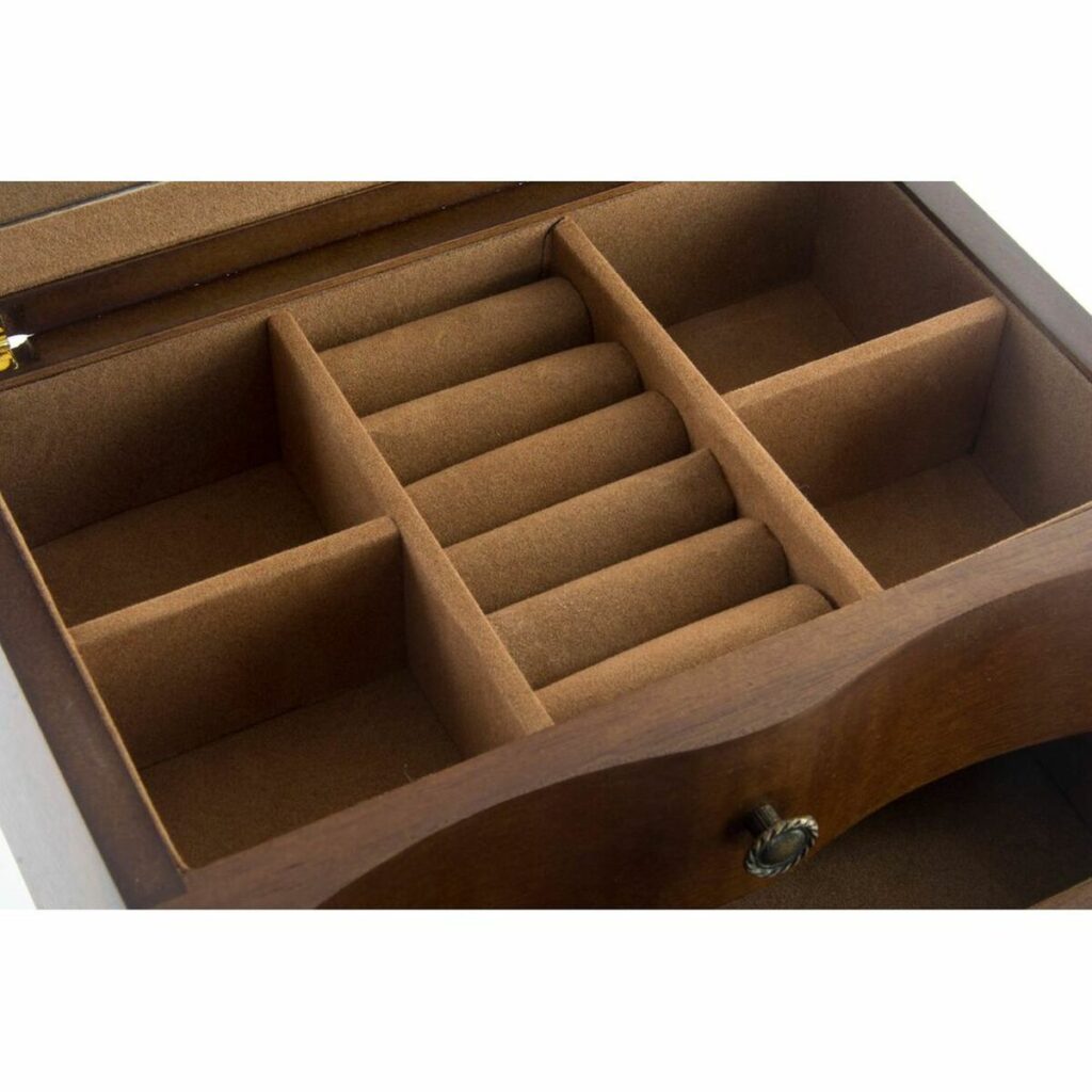 Κουτί-μπιζουτιέρα DKD Home Decor 20 x 13 x 12 cm Καφέ Ξύλο MDF