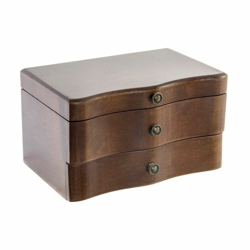 Κουτί-μπιζουτιέρα DKD Home Decor 20 x 13 x 12 cm Καφέ Ξύλο MDF