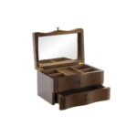 Κουτί-μπιζουτιέρα DKD Home Decor Καθρέφτης Βελούδο Ξύλο MDF (20 x 13 x 12 cm)