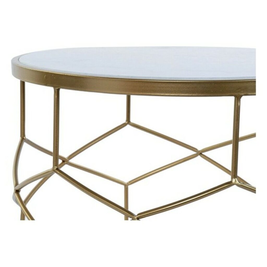 Βοηθητικό Τραπέζι DKD Home Decor Μέταλλο Μάρμαρο (2 pcs) (38 x 48 x 38 cm) (46 x 46 x 57 cm)