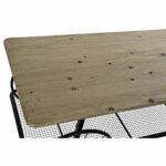 Βοηθητικό Τραπέζι DKD Home Decor Έλατο Μαύρο Μέταλλο PVC (112 x 54 x 52 cm)