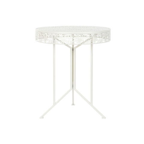 Βοηθητικό Τραπέζι DKD Home Decor Μέταλλο Λευκό (60 x 60 x 70 cm)