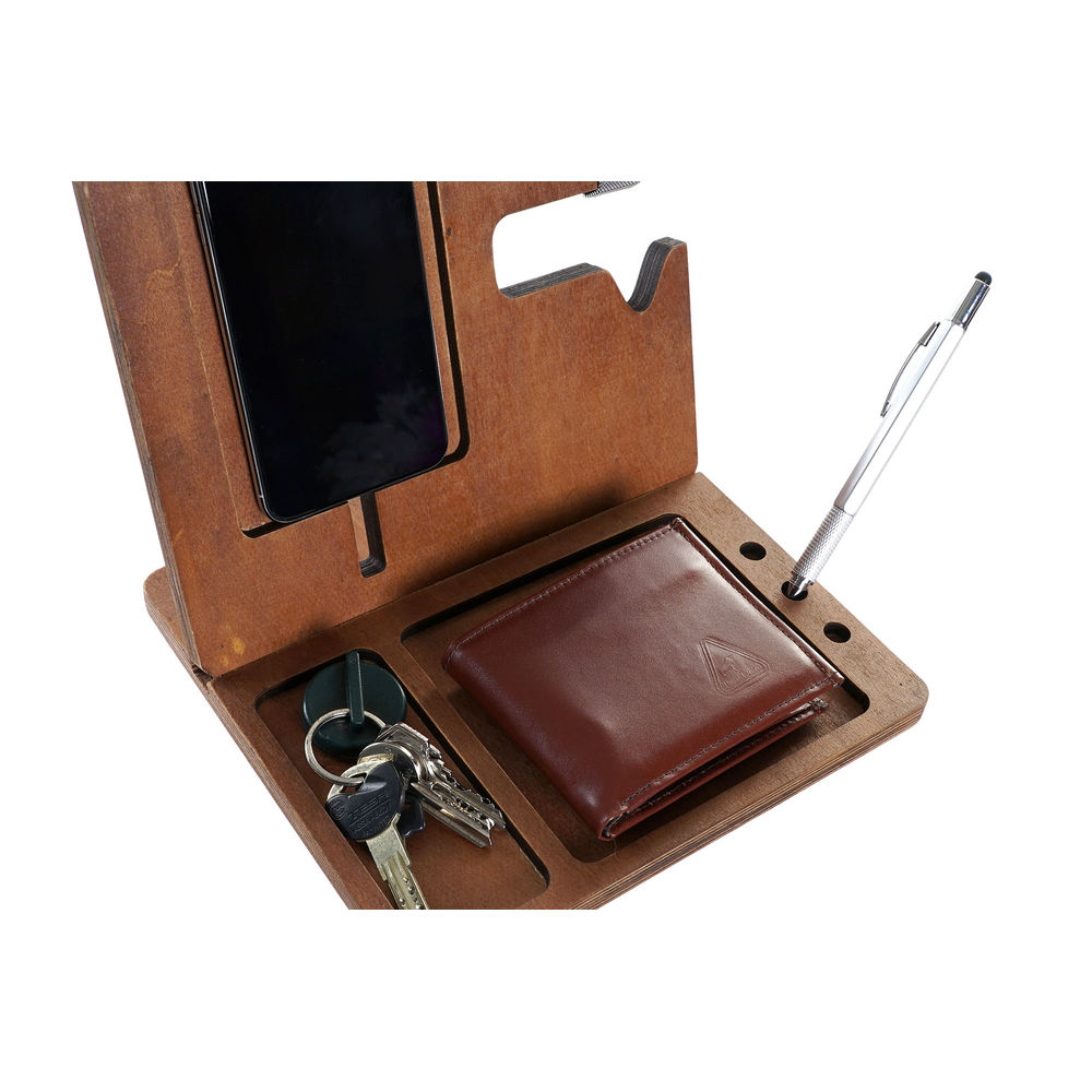 Διοργανωτής DKD Home Decor Γραφείο Καφέ Ξύλο (23 x 20 x 3 cm)