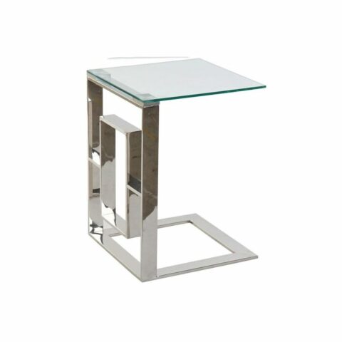 Βοηθητικό Τραπέζι DKD Home Decor Κρυστάλλινο Χάλυβας (40 x 40 x 55 cm)