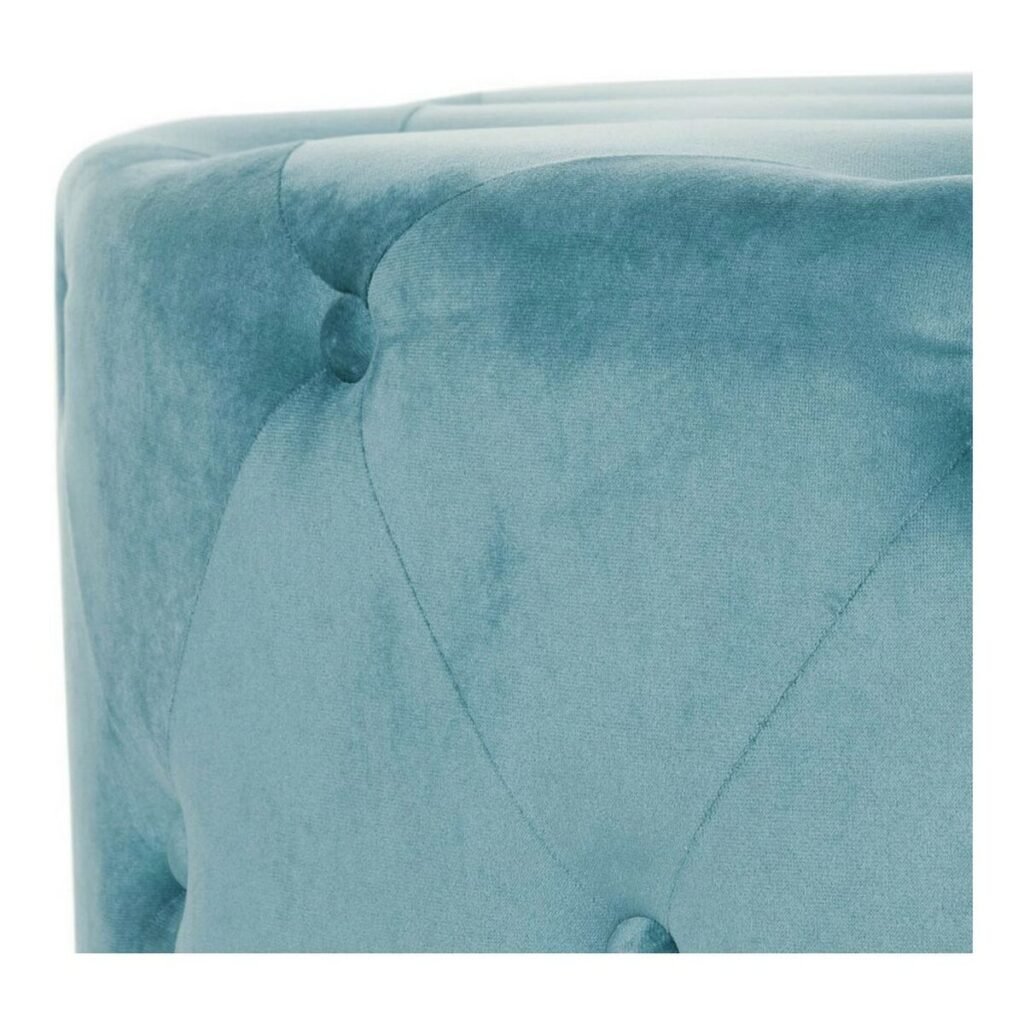 Υποπόδια DKD Home Decor Μπλε Σύγχρονη Velvet Ξύλο MDF (2 pcs)