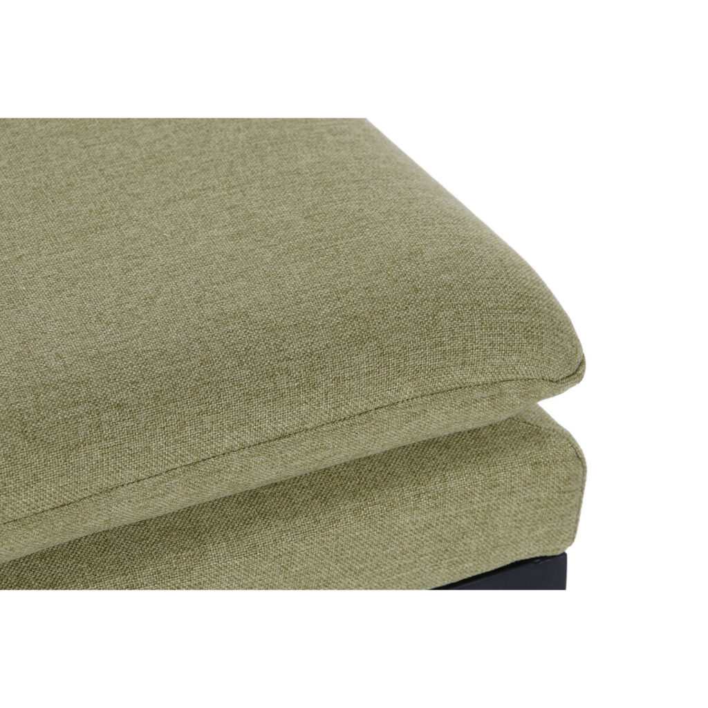 Foot-of-bed Bench DKD Home Decor Μαύρο Πράσινο πολυεστέρας Σίδερο (80 x 36 x 35 cm)