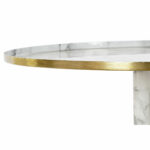 Βοηθητικό Τραπέζι DKD Home Decor Χρυσό Αλουμίνιο Λευκό Μάρμαρο (51 x 51 x 51 cm)