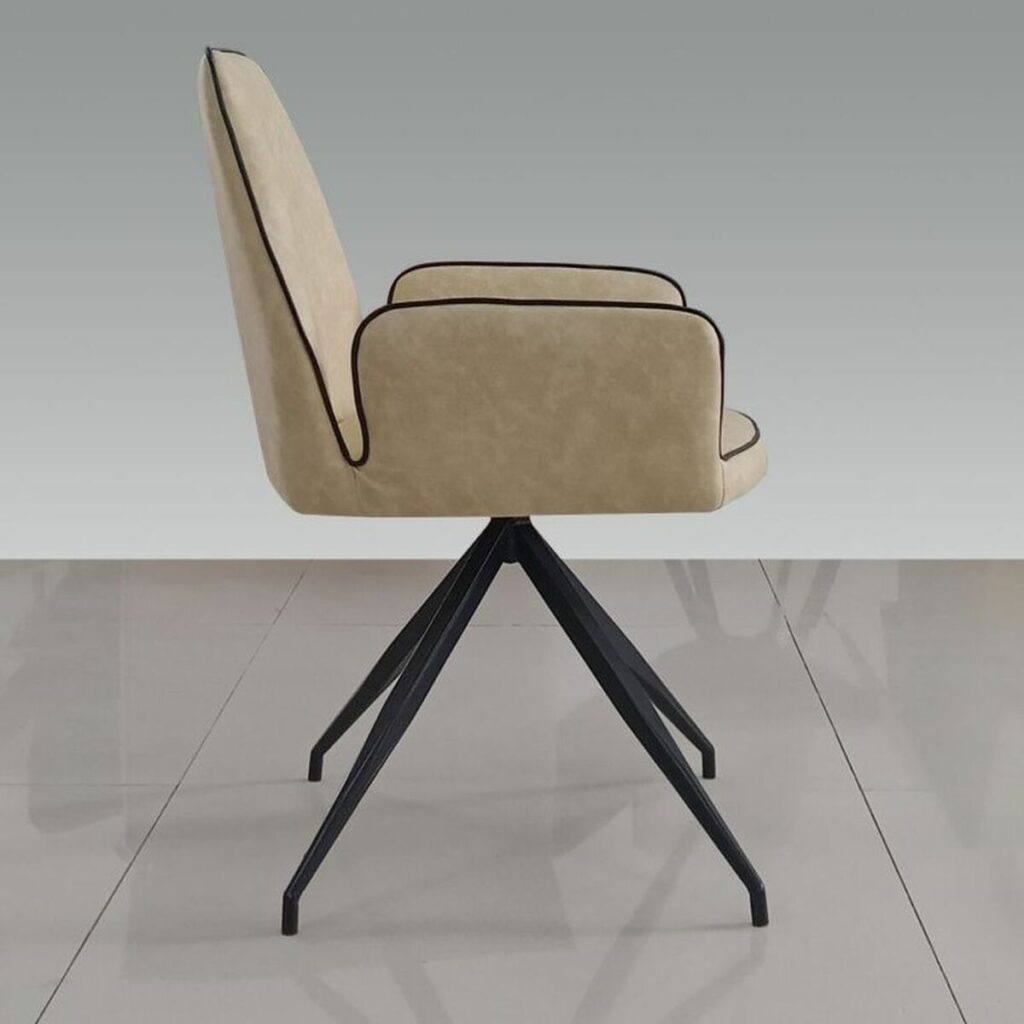 Καρέκλα DKD Home Decor 8424001860043 Μαύρο Μπεζ Πολύχρωμο Μέταλλο 56 x 50 x 86 cm