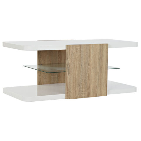 Βοηθητικό Τραπέζι DKD Home Decor Λευκό Καφέ Κρυστάλλινο Ξύλο MDF 110 x 60 x 45 cm