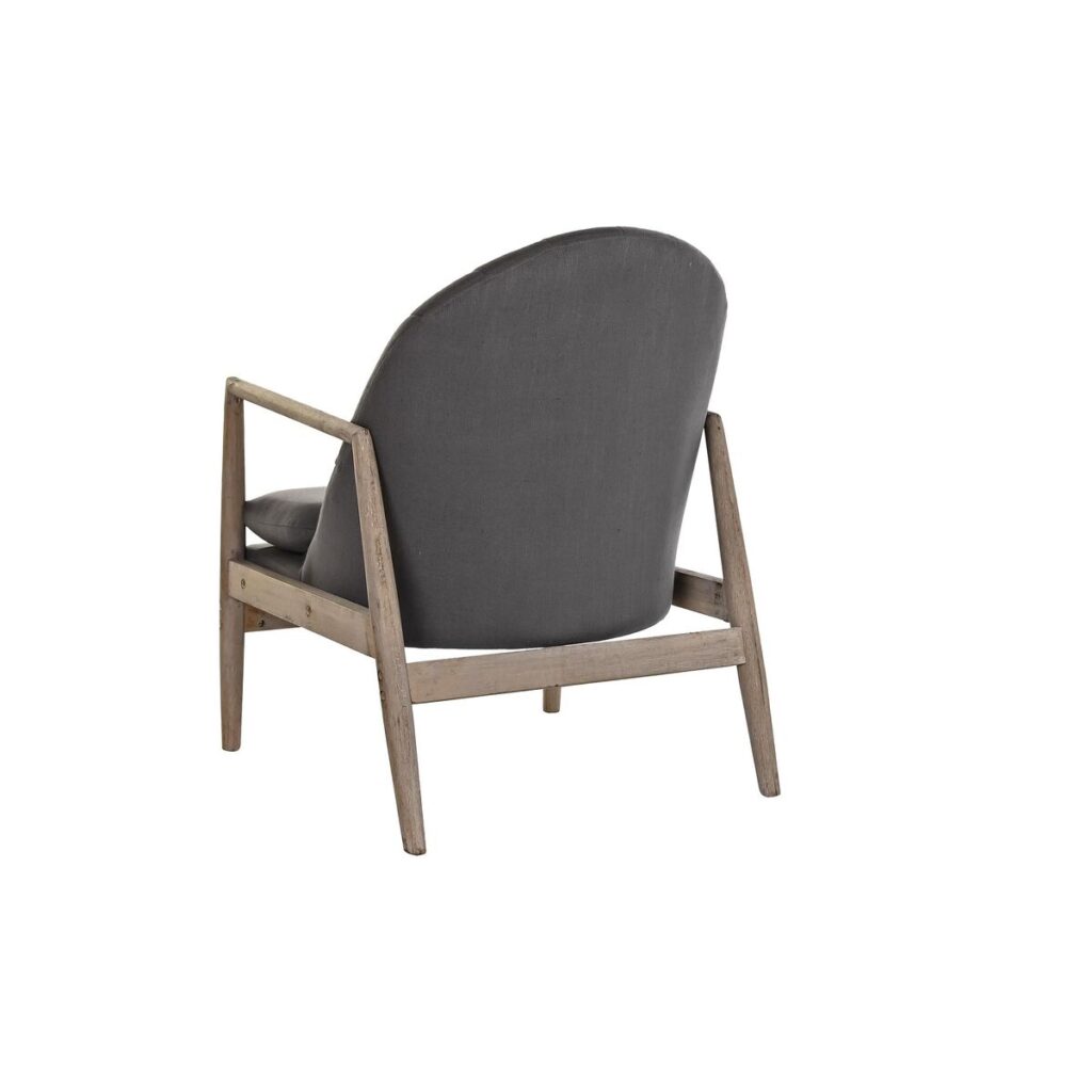 Κάθισμα DKD Home Decor Έλατο πολυεστέρας Σκούρο γκρίζο (67 x 70 x 89 cm)