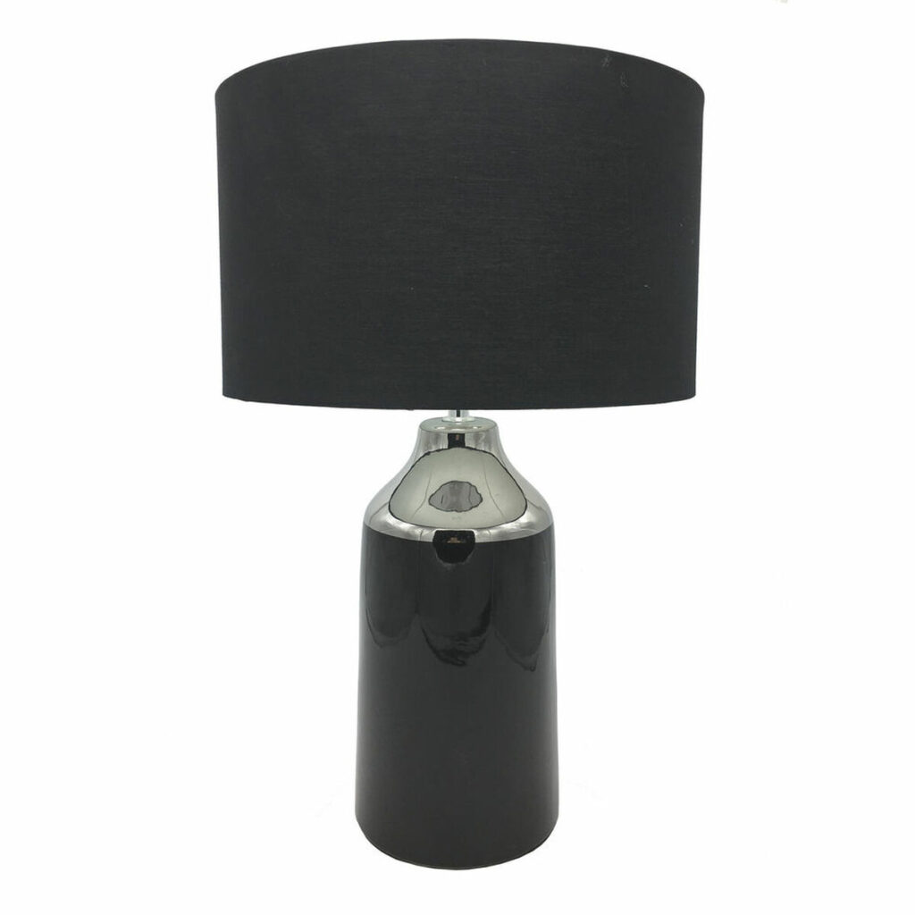 Επιτραπέζιο Φωτιστικό DKD Home Decor Μαύρο Πολύχρωμο Ασημί Μέταλλο Πήλινα 50 W 220 V 32 x 32 x 52 cm
