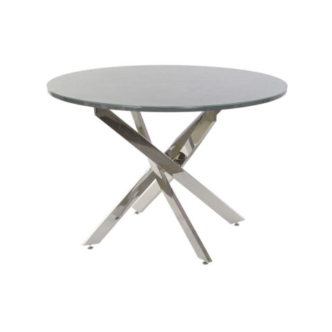 Βοηθητικό Τραπέζι DKD Home Decor Κρυστάλλινο Χάλυβας Σκούρο γκρίζο (107 x 107 x 74 cm)