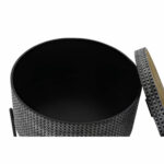 Βοηθητικό Τραπέζι DKD Home Decor Ασημί Μαύρο Μέταλλο MDF (45 x 45 x 39 cm)