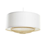 Φωτιστικό Οροφής DKD Home Decor Φυσικό Ξύλο Λευκό Διακοσμητική κανάτα 50 x 50 x 30 cm 50 W
