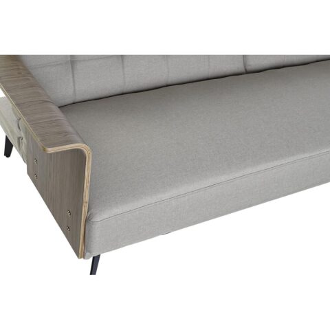 Καναπές-Κρεβάτι DKD Home Decor Μαύρο Μπεζ Μέταλλο Καφέ πολυεστέρας Ξύλο ευκαλύπτου (203 x 87 x 81 cm)