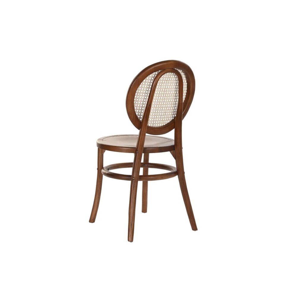 Καρέκλα DKD Home Decor Σκούρο καφέ Πλέγμα ρατάν Elm (43 x 43 x 89 cm)