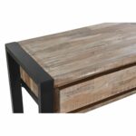 Κονσόλα DKD Home Decor Φυσικό Μαύρο Μέταλλο ξύλο ακακίας (110 x 35 x 80 cm)
