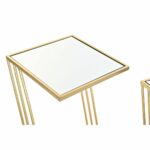 Σετ 2 Τραπεζάκια DKD Home Decor Χρυσό Μέταλλο Καθρέφτης 33 x 33 x 72 cm
