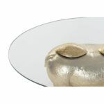Βοηθητικό Τραπέζι DKD Home Decor 80 x 50 x 37 cm Κρυστάλλινο Χρυσό Διαφανές Ρητίνη
