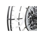 Ρολόι Τοίχου DKD Home Decor Ασημί Μαύρο Σίδερο (80 x 7 x 80 cm)