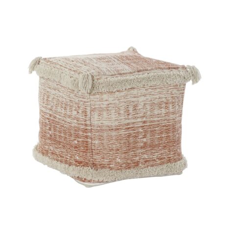 Μαξιλάρι DKD Home Decor Γη Πορτοκαλί πολυεστέρας βαμβάκι Κρόσσια (40 x 40 x 40 cm)