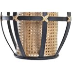 Φωτιστικό Οροφής DKD Home Decor Μαύρο Καφέ 220 V 50 W (34 x 34 x 35 cm)