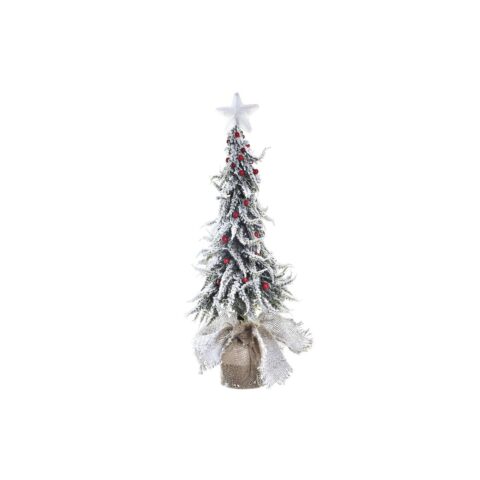 Χριστουγεννιάτικο δέντρο DKD Home Decor Κόκκινο Λευκό Πράσινο PVC Χιονισμένο (25 x 25 x 65 cm)