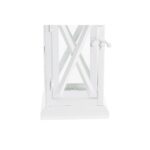 Φανάρια DKD Home Decor Κρυστάλλινο Μέταλλο Λευκό (21 x 21 x 51 cm) (3 Τεμάχια)