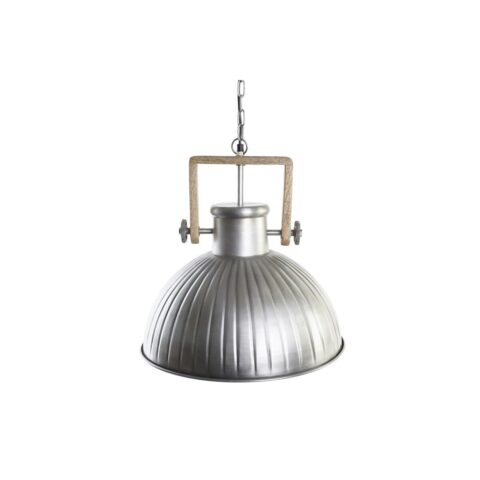 Φωτιστικό Οροφής DKD Home Decor Ασημί Σίδερο Ξύλο από Μάνγκο 50 W (41 x 41 x 40 cm)