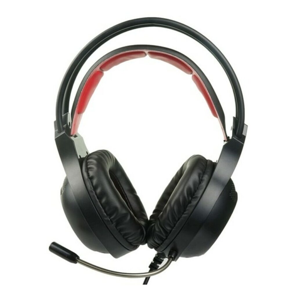 Ακουστικά με Μικρόφωνο για Gaming KSIX Drakkar USB LED Μαύρο Κόκκινο