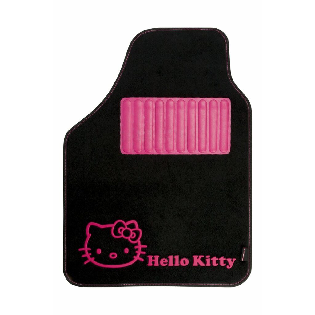 Σετ Χαλιών Αυτοκινήτου Hello Kitty Μαύρο Ροζ (4 pcs)