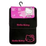 Σετ Χαλιών Αυτοκινήτου Hello Kitty Μαύρο Ροζ (4 pcs)