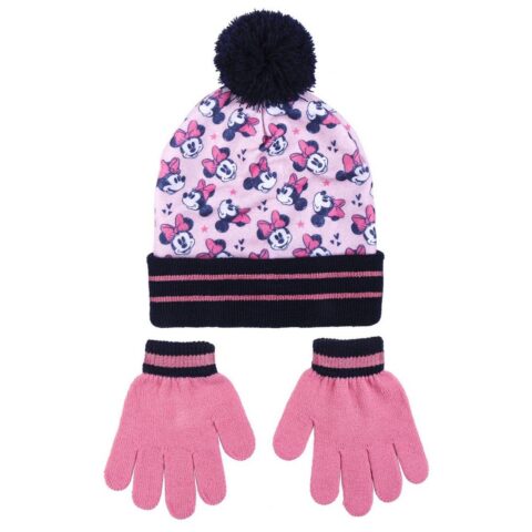 Καπέλο και Γάντια Minnie Mouse Ροζ (Ένα μέγεθος)