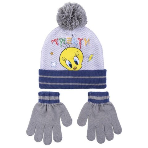 Καπέλο και Γάντια Looney Tunes Γκρι (Ένα μέγεθος)