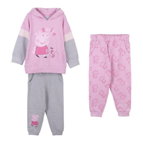 Παιδική Αθλητική Φόρμα Peppa Pig 3 Τεμάχια Ροζ