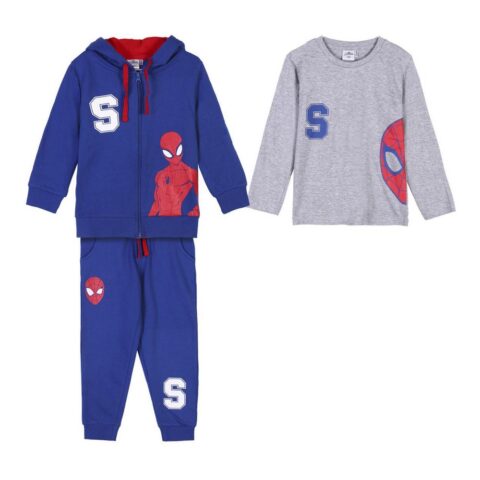 Παιδική Αθλητική Φόρμα Spiderman 3 Τεμάχια Μπλε