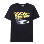 Ανδρική Μπλούζα με Κοντό Μανίκι Back to the Future Μαύρο