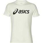 Ανδρική Μπλούζα με Κοντό Μανίκι Asics Big Logo White Λευκό