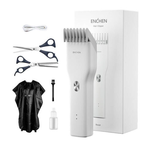 Hair clipper (3-21mm) + accessories ENCHEN BOOST-W Set (white)