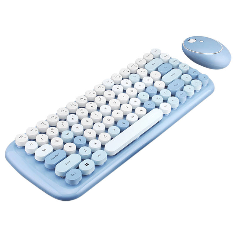 Wireless keyboard + mouse set MOFII Candy 2.4G (Blue)